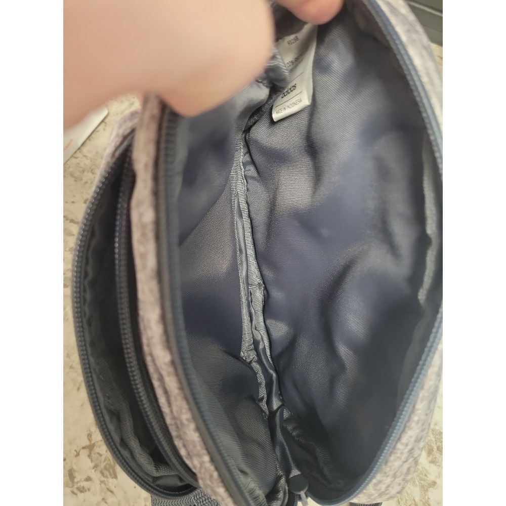 Adidas Gray Heather Crossbody Sling Bag Travel Waist Pack Unisex - Picture 6 of 9